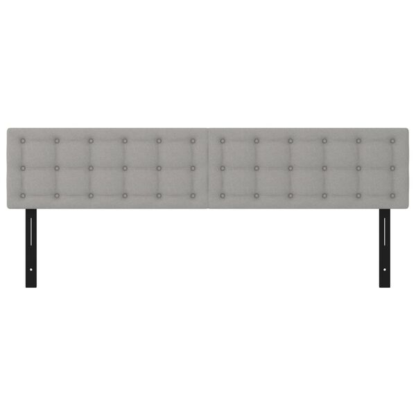 vidaXL Hodegavler 2 stk lysegrå 90x5x78/88 cm stoff