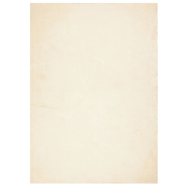 vidaXL Teppe HUARTE kort luv mykt og vaskbart kremhvit 120x170 cm