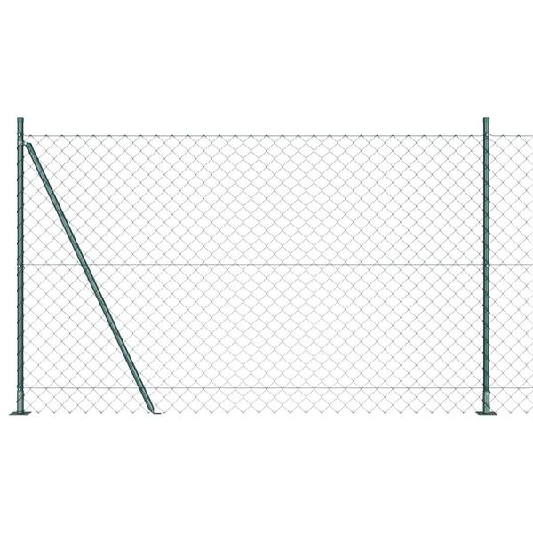 vidaXL Gjerdep&aring;le gr&oslash;nn 10 x 1,5 m (60 x 60 mm maske) St&aring;l og PVC