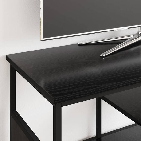 vidaXL TV-skap Svart Eik 100 x 35 x 45 cm Ingeni&oslash;rtre og jern