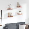 vidaXL Vegghylle Veggmontert 4 pcs R&oslash;d 23 x 23,5 x 4 cm Konstruert tre