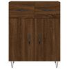 vidaXL Highboard brun eik 69,5x34x180 cm konstruert tre