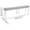 vidaXL Benk hvit 160x35x45 cm naturlig kubu-rotting og heltre mahogni
