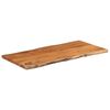 vidaXL Vegghylle 80x40x2,5 cm rektangul&aelig;r heltre akasie naturlig kant