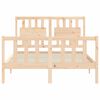 vidaXL Sengeramme med hodegavl small double heltre