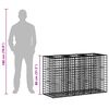 vidaXL Gabion hevet seng s&oslash;lv 130 x 50 x 80 cm Galvanisert St&aring;l