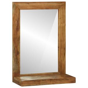 vidaXL Baderomsspeil Rektangul&aelig;r Brun 50 x 22 x 70 cm Solid akasietre