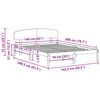 vidaXL Sengestamme med hodegjerde Vokset Brun 160 x 200 cm Massiv furu