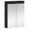 vidaXL Baderomsspeilskap TULUM Svart 60 x 16,5 x 78 cm Konstruert tre