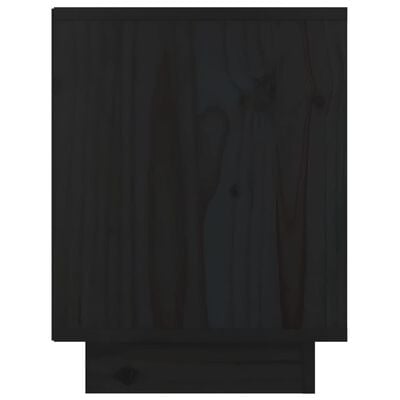 vidaXL Nattbord 40x30x40 heltre furu svart