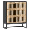 vidaXL Skjenk svart 60x30x75 cm konstruert tre