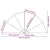vidaXL Sammenleggbar sidemarkise for terrasse gr&aring; 160 cm