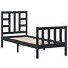 vidaXL Sengeramme med hodegavl svart small single heltre