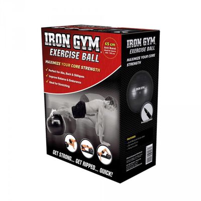 Iron Gym Treningsball 65 cm gummi svart IRG029