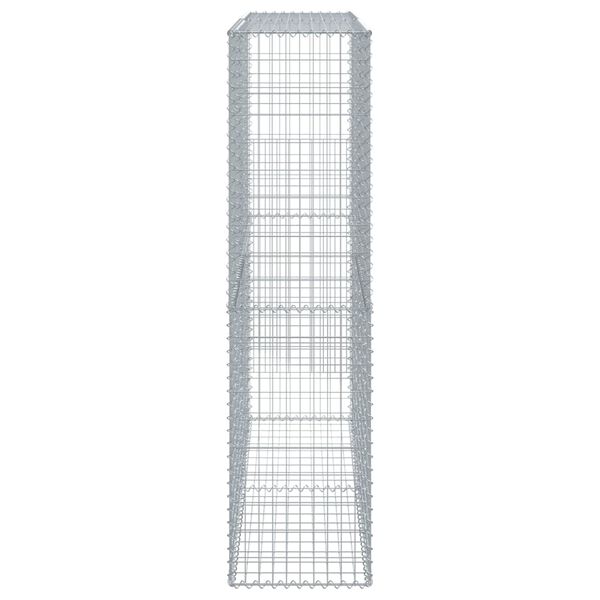 vidaXL Gabionkurv med deksel 200x50x200 cm galvanisert jern