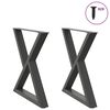 vidaXL Spisebordben 2 stk antrasitt 70 x (72-73,3) cm st&aring;l