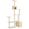 vidaXL Kattet&aring;rn med sisal klorestolper Krem 177,5 cm