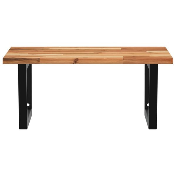 vidaXL Servanthylle veggmontert st&aring;l og heltre akasie