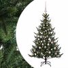 vidaXL Kunstig juletre med julekuler 120 cm 150 LED-lys Varmhvit