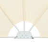vidaXL Sammenleggbar sidemarkise for terrasse krem 240x160 cm