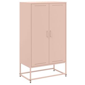 vidaXL Highboard rosa 68,5x38,5x123,5 cm stål