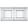 vidaXL Gabion hevet seng s&oslash;lv 100 x 50 x 80 cm Galvanisert St&aring;l