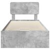 vidaXL Sengestamme med skuff BetongGr&aring; 100 x 200 cm Konstruert tre