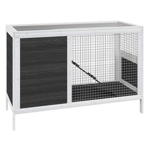 vidaXL Kaninbur gr&aring; 103x44x69,5 cm heltre furu