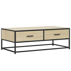 vidaXL Salongbord sonoma eik 100x50x35 cm konstruert tre og metall
