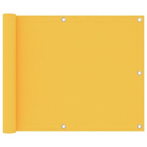 vidaXL Balkongskjerm gul 75x600 cm oxfordstoff