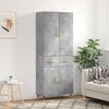 vidaXL Highboard betonggr&aring; 69,5x34x180 cm konstruert tre