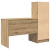 vidaXL Skrivebord med skuff 2 pcs Artisan Eik