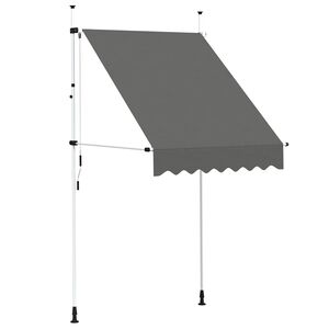 vidaXL Manuell uttrekkbar markise 150 cm antrasitt
