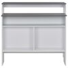 vidaXL Barbord med 2 bordplater hvit og grå 130x40x120 cm
