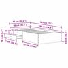 vidaXL Sengestamme med skuff Gamle tre 90 x 190 cm Konstruert tre