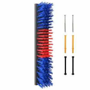 vidaXL Storfe b&oslash;rster R&oslash;d og bl&aring; 50 x 10 x 6.5 cm Plast og St&aring;l