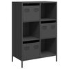 vidaXL Highboard svart 68x39x103,5 cm stål