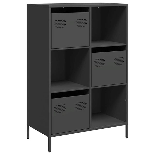 vidaXL Highboard svart 68x39x103,5 cm stål