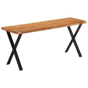 vidaXL Benk med naturlig kant 105 cm heltre akasie