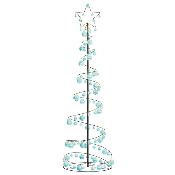 vidaXL LED Juletre med Baubles 120 LEDs Varm Hvit 180 cm