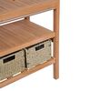 vidaXL Servantskap for bad med 4 kurver heltre teak 132x45x75 cm