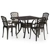 vidaXL Bistrosett 5 deler st&oslash;pt aluminium bronse