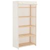 vidaXL Garderobeskap hvit 79x40x170 cm stoff