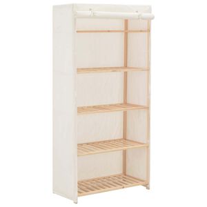 vidaXL Garderobeskap hvit 79x40x170 cm stoff