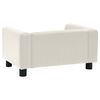vidaXL Hundesofa med skumpute kremhvit 60x43x30 cm plysj og kunstl&aelig;r