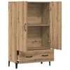 vidaXL Highboard artisan eik 70x31x115 cm konstruert tre