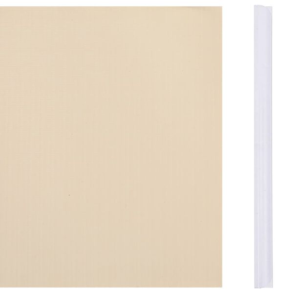 vidaXL Hageskjerm 4 stk PVC 35x0,19 m kremhvit