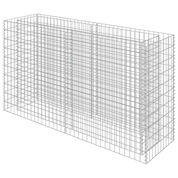 vidaXL Gabion h&oslash;ybed galvanisert st&aring;l 180x50x100 cm