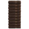 vidaXL Premium dusjh&aring;ndkl&aelig;r SOLUND 10 stk brun 70x140 cm 600gsm
