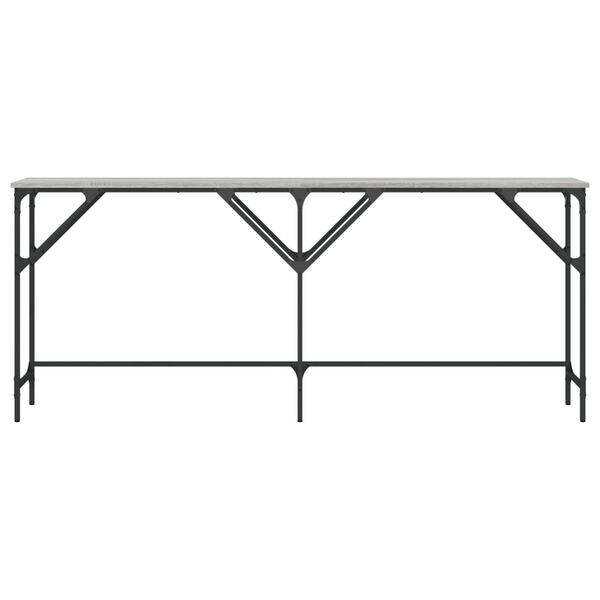 vidaXL Konsollbord gr&aring; sonoma 180x29x75 cm konstruert tre